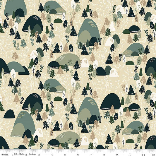 Let's Wander Mountain Music Stone - Riley Blake from Fort Worth Fabric Studio