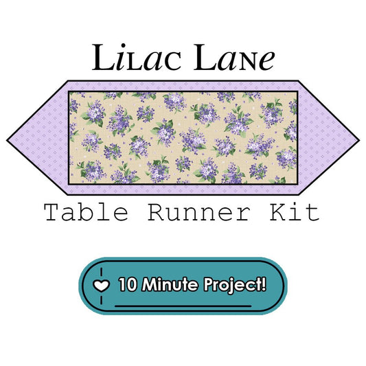 Lilac Lane 10 Minute Table Runner Kit Maywood - Benartex from Fort Worth Fabric Studio