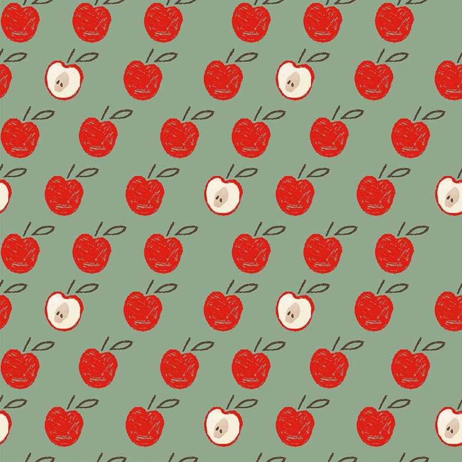 Little Foot Farm Flannel To The Core Green - 3 Wishes Fabric from Fort Worth Fabric Studio