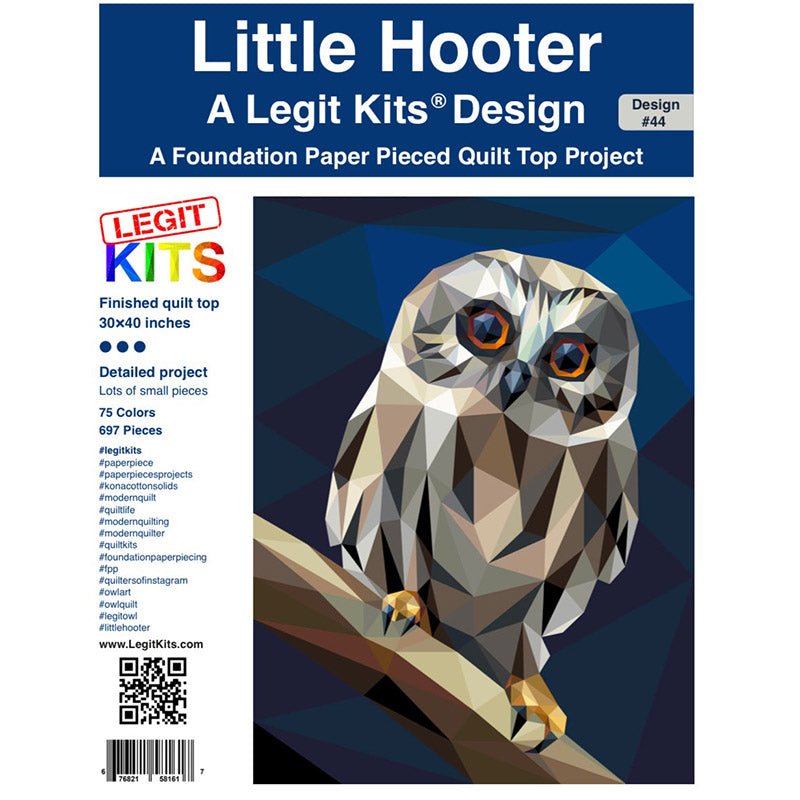 Little Hooter Foundation Paper Pieced Quilt Pattern by Legit Kits Design - Legit Kits Design from Fort Worth Fabric Studio