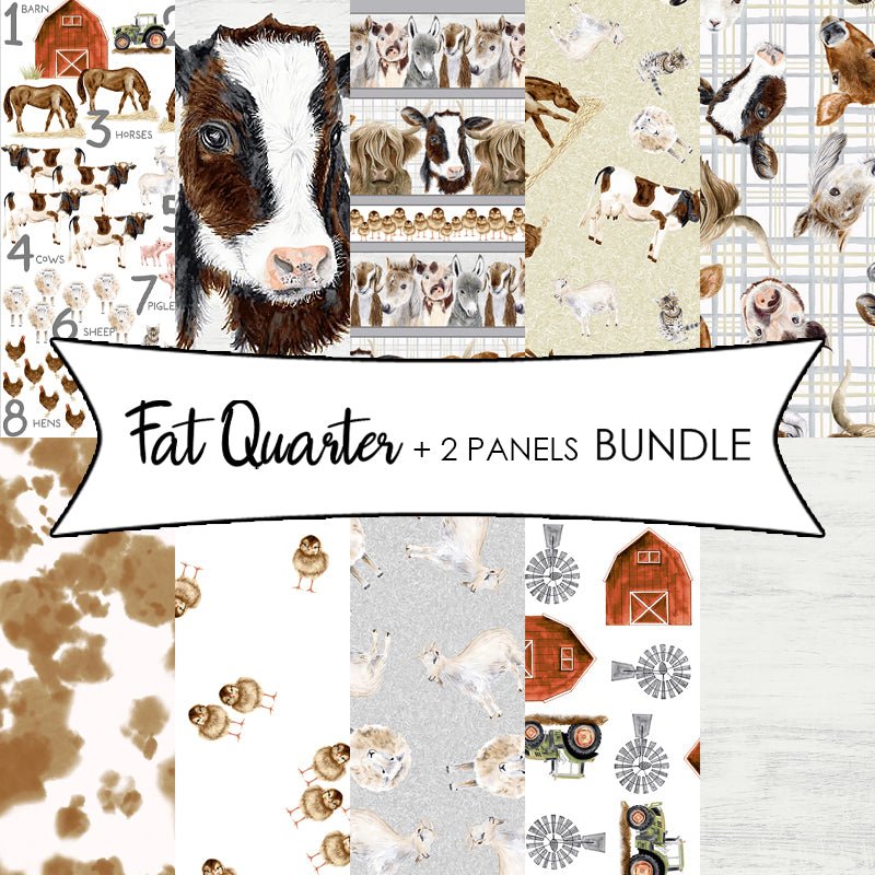 Little Seedlings Farm Fat Quarter + 2 Panels Bundle - Blank Quilting from Fort Worth Fabric Studio