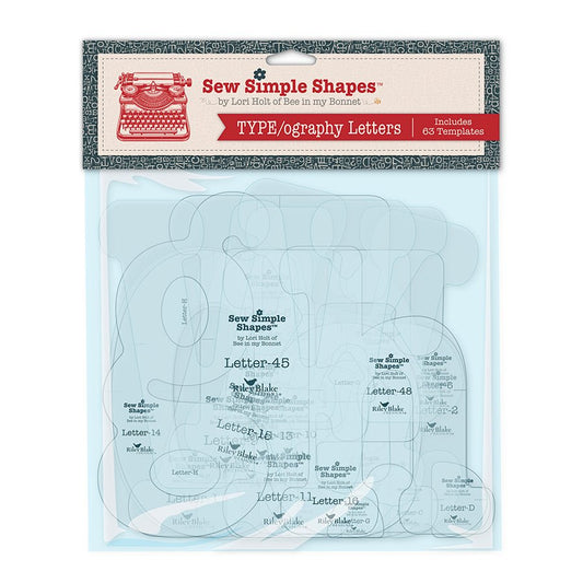 Lori Holt TYPE/ography Letters Sew Simple Shapes by Riley Blake Fabric Templates by Riley Blake