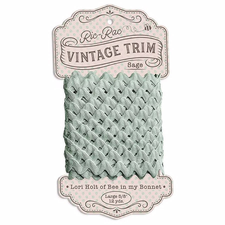 Lori Holt Vintage Trim Large Sage Wooden Spool by Riley Blake - Riley Blake from Fort Worth Fabric Studio