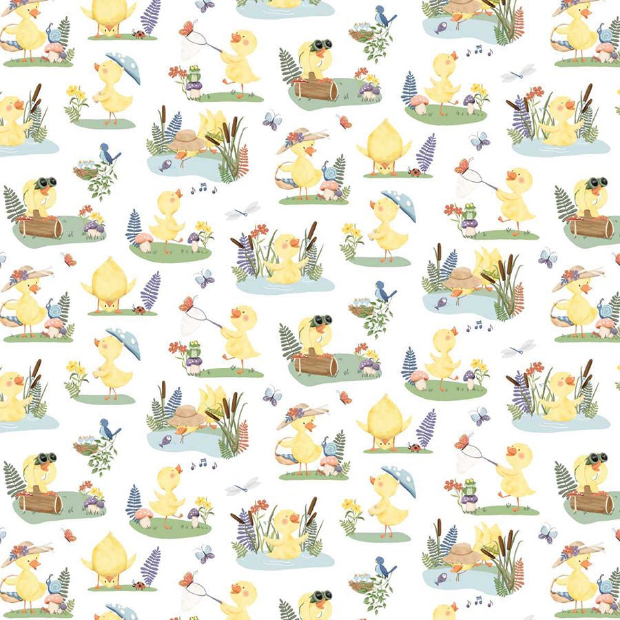 Lucky Duck Duck Scenic Yellow – Remnant 15″ × 44″
