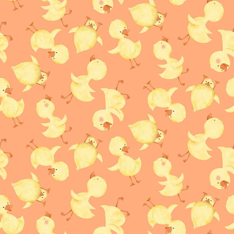 Lucky Duck Duck Toss Orange - Studio E from Fort Worth Fabric Studio