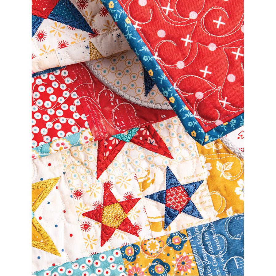 Machine Embroidery USB Americana Farmhouse Star Quilt by Lori Holt for Riley Blake - Riley Blake
