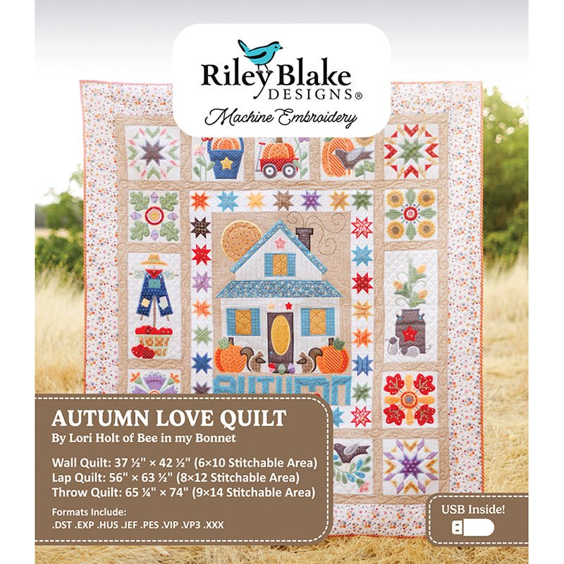 Machine Embroidery USB Autumn Love by Lori Holt for Riley Blake Machine Embroidery USBs by Riley Blake