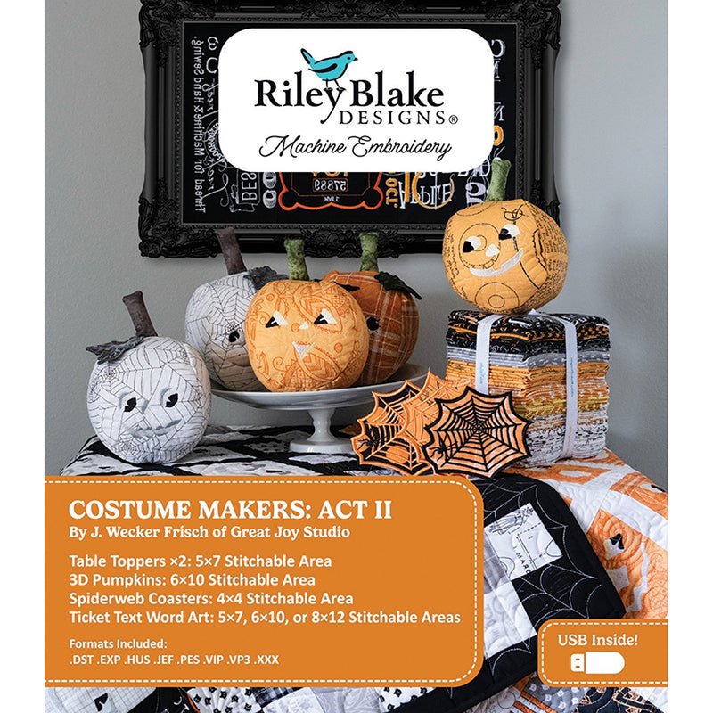 Machine Embroidery USB Costume Maker's: Act II by J. Wecker Frisch for Riley Blake - Riley Blake