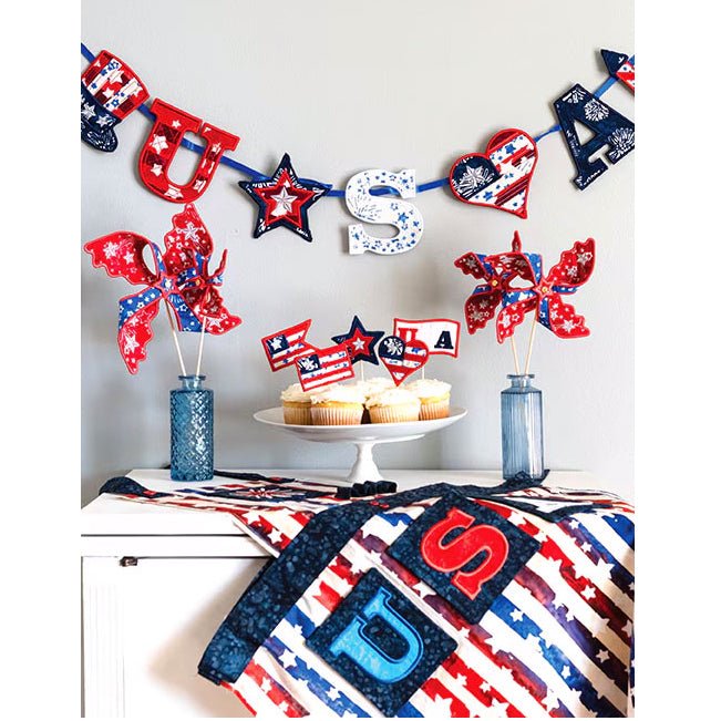 Machine Embroidery USB Let Freedom Reign by Riley Blake - Riley Blake from Fort Worth Fabric Studio