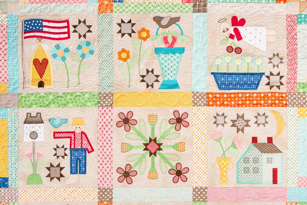 Machine Embroidery USB Prim Quilt by Lori Holt for Riley Blake - Riley Blake from Fort Worth Fabric Studio