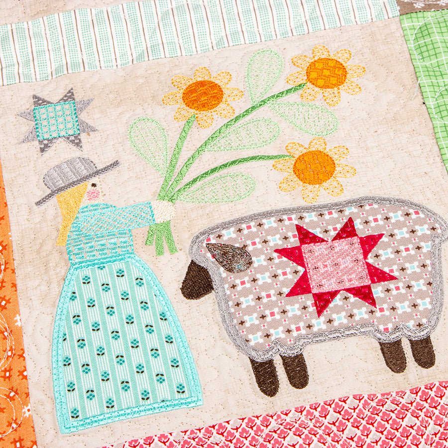 Machine Embroidery USB Prim Quilt by Lori Holt for Riley Blake - Riley Blake from Fort Worth Fabric Studio