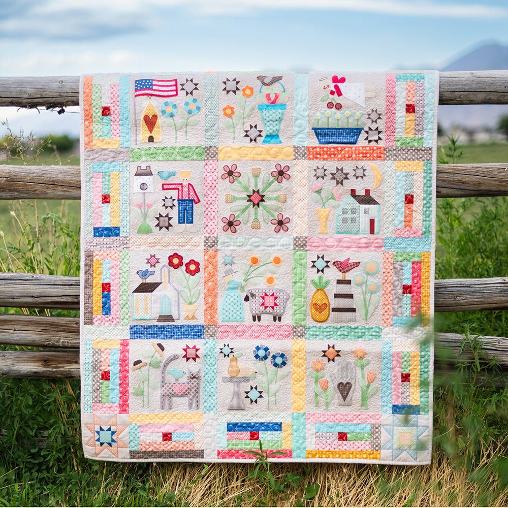 Machine Embroidery USB Prim Quilt by Lori Holt for Riley Blake - Riley Blake from Fort Worth Fabric Studio