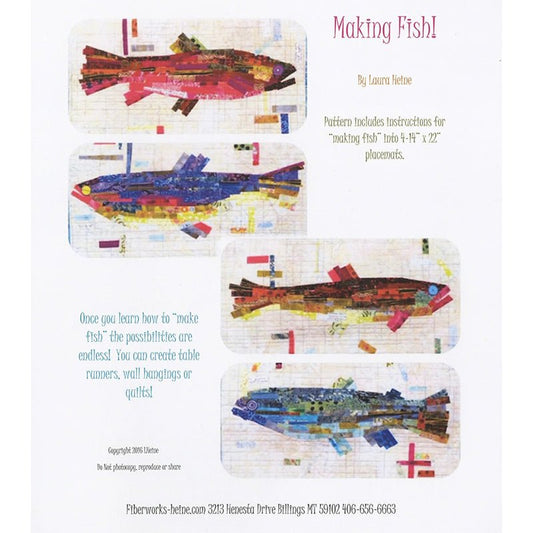 Making Fish! Placemat Collage Pattern by Fiberworks Inc - Fiberworks Inc from Fort Worth Fabric Studio