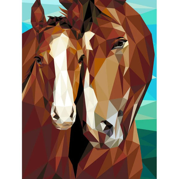 Mare & Foal Foundation Paper Pieced QUILT KIT WITH FABRIC & PATTERN by Legit Kits Design - Legit Kits Design