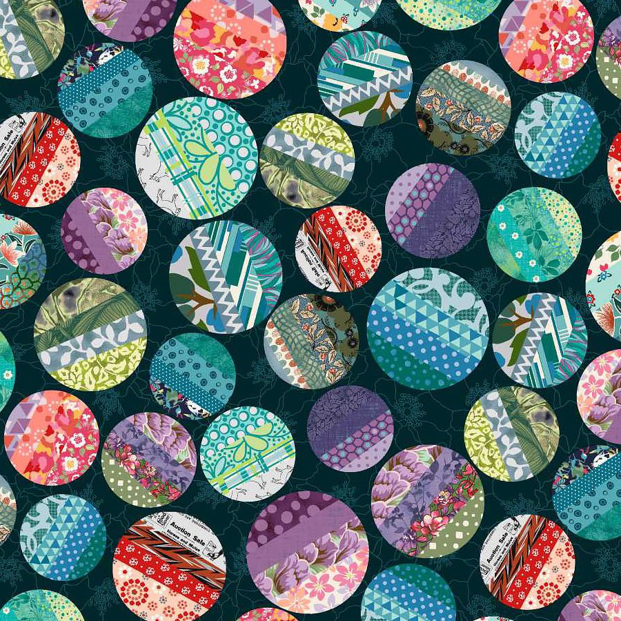 Meow Mix Big Dots Dark Teal – Remnant 9″ × 44″