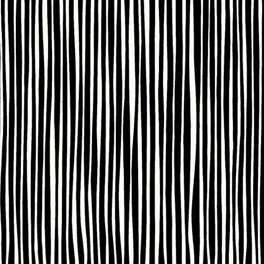 Meow Mix Line Black/Off White - Studio E from Fort Worth Fabric Studio