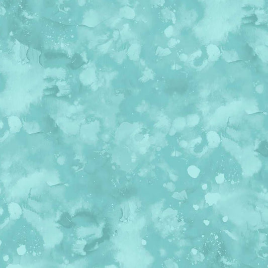 Meow Mix Watercolor Texture Pale Teal - Studio E from Fort Worth Fabric Studio