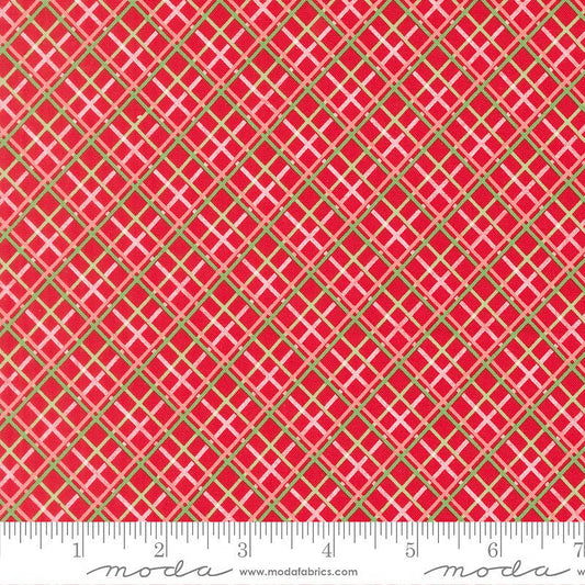 Merrily on High Checks & Plaids Christmas Red - Moda from Fort Worth Fabric Studio