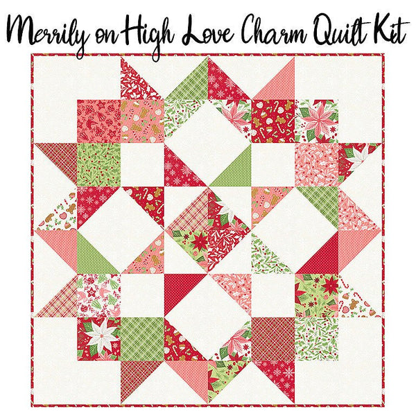 Merrily on High Love Charm Quilt Kit from FWFS - Fort Worth Fabric Studio from Fort Worth Fabric Studio