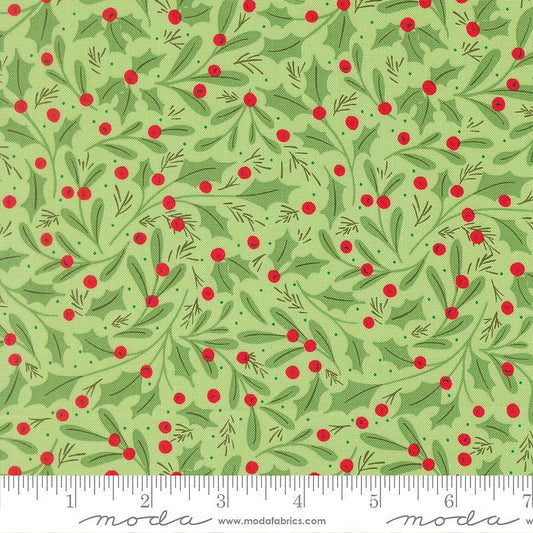 Merrily on High Winter Berries Evergreen - Moda from Fort Worth Fabric Studio