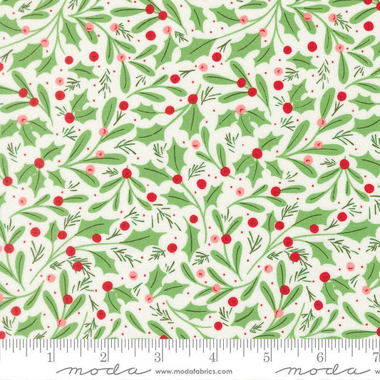Merrily on High Winter Berries Snow - Moda from Fort Worth Fabric Studio