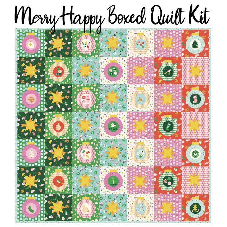 Merry Happy Boxed Quilt Kit with Merry Happy from Ruby Star Society - Ruby Star Society from Fort Worth Fabric Studio