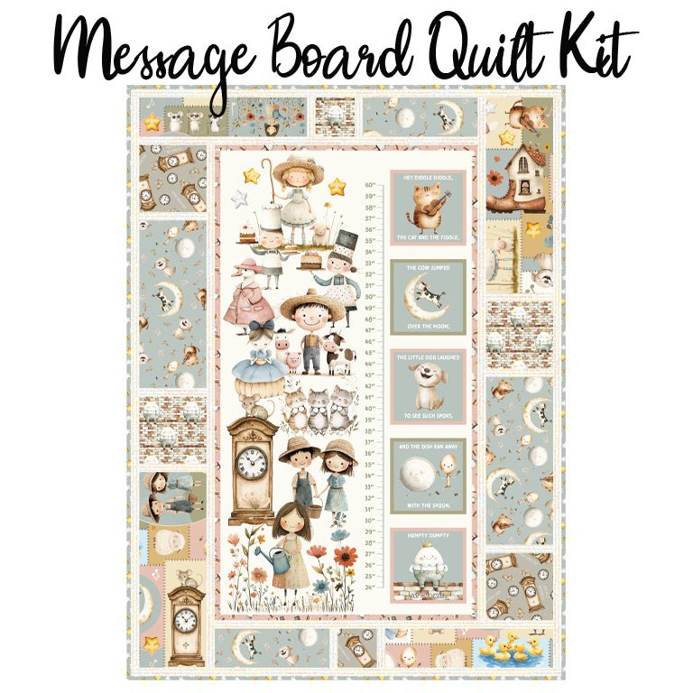 Message Board Quilt Kit with Nursery Rhyme Time from Blank - Blank Quilting from Fort Worth Fabric Studio