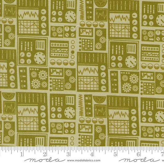 Moda 321 Blast Off Radio Dashboard Earth 1 Yard Cut 1 Yard Cut by Moda