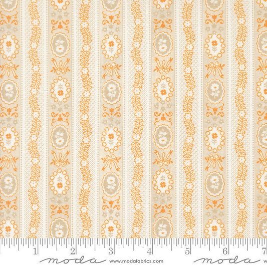 Moda Agatha Road Floral Stripes Ghost Multi 1 Yard Cut - Moda from Fort Worth Fabric Studio