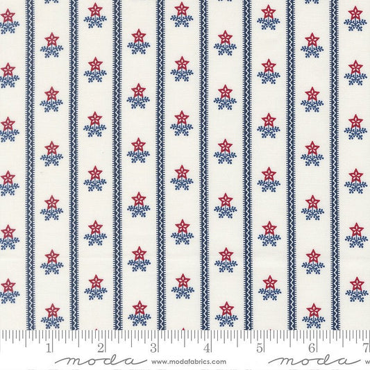 Moda American Gatherings III Stripe Bouquet Cloud 1 Yard Cut - Moda from Fort Worth Fabric Studio