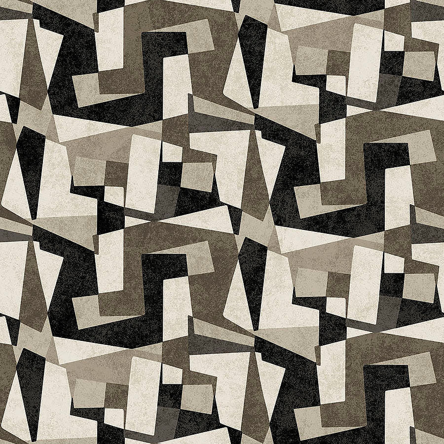 Modern Vibe Geometrics Black Multi - Northcott from Fort Worth Fabric Studio