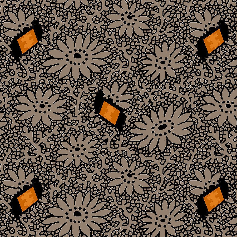 Mr. Moon Linework Floral & Vines Gray - Henry Glass from Fort Worth Fabric Studio