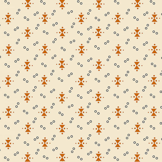 Mr. Moon Triangles & Dots Cream - Henry Glass from Fort Worth Fabric Studio