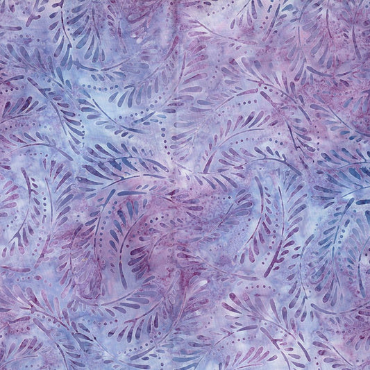 Mystic Vineyard Batiks Ferns Light Purple - Wilmington Prints from Fort Worth Fabric Studio