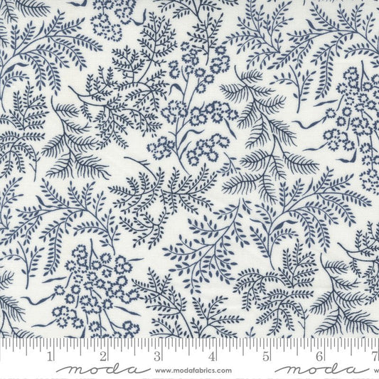 Nantucket Summer Landscape Nature Cream Navy - Moda from Fort Worth Fabric Studio