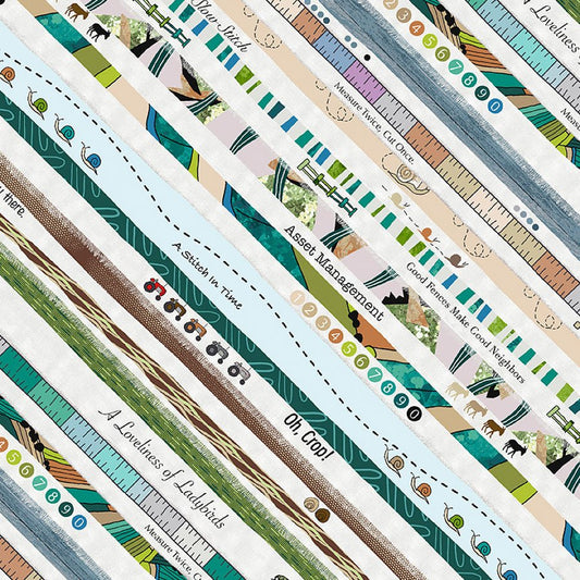 Neighborhood Association Selvedge Stripes Multi - Studio E from Fort Worth Fabric Studio