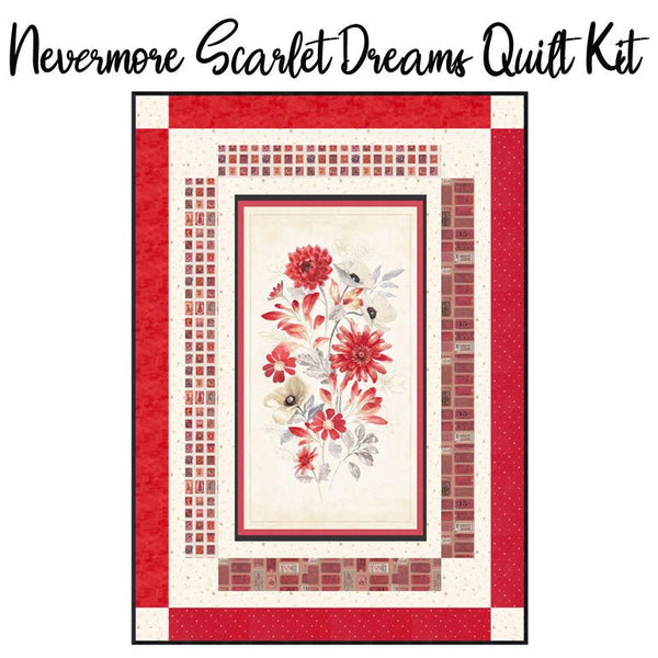 Nevermore Scarlet Dreams Quilt Kit from FWFS - Fort Worth Fabric Studio from Fort Worth Fabric Studio