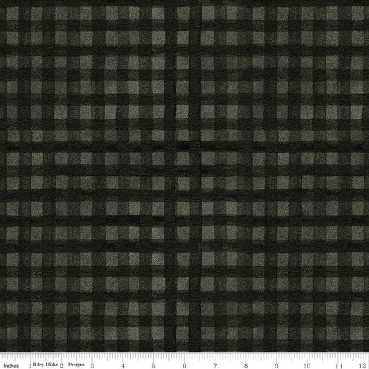 Northern Christmas Buffalo Check Black - Riley Blake from Fort Worth Fabric Studio