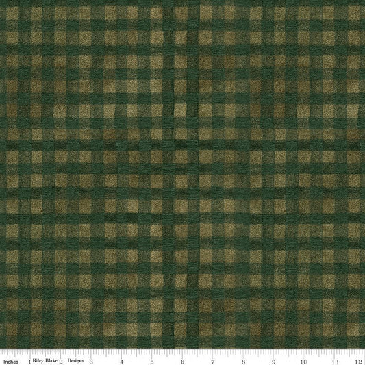 Northern Christmas Buffalo Check Green - Riley Blake from Fort Worth Fabric Studio