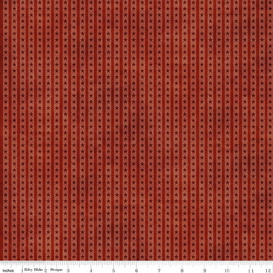 Northern Christmas Star Stripes Red - Riley Blake from Fort Worth Fabric Studio