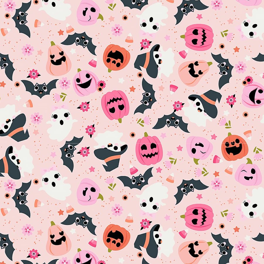 Not Scary Going Batty Pink – Remnant 34″ × 44″