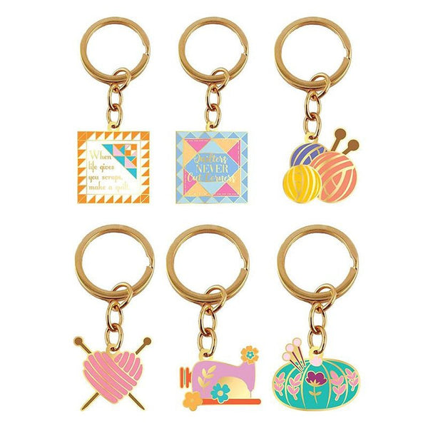 Novelty Enamel Key Rings by Hobby Gift - Hobby Gift from Fort Worth Fabric Studio