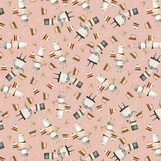 Nursery Rhyme Time Pat - a - Cake Pink - Blank Quilting from Fort Worth Fabric Studio