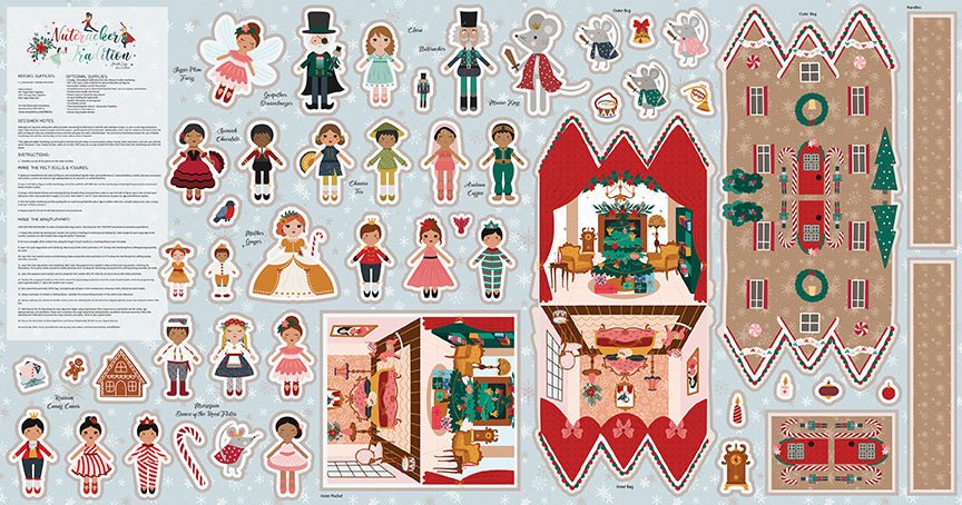 Nutcracker Tradition 36 ½" X 69 ½" Felt Panel Multi - Riley Blake from Fort Worth Fabric Studio