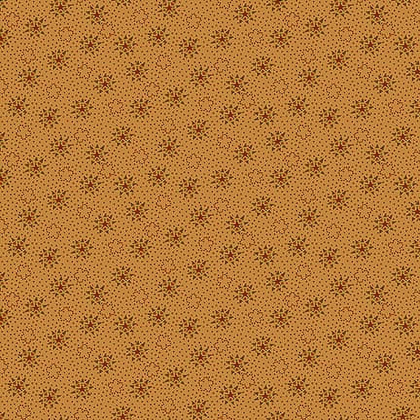 Oak & Maple Compass Star Terracotta – Remnant 12″ × 44″ - Henry Glass from Fort Worth Fabric Studio