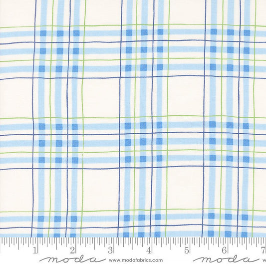 On Lake Time Checks & Plaids Cloud White - Moda from Fort Worth Fabric Studio