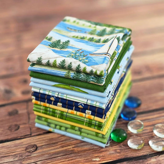 On Lake Time Fat Quarter Bundle from Moda 10 Prints - Riley Blake from Fort Worth Fabric Studio