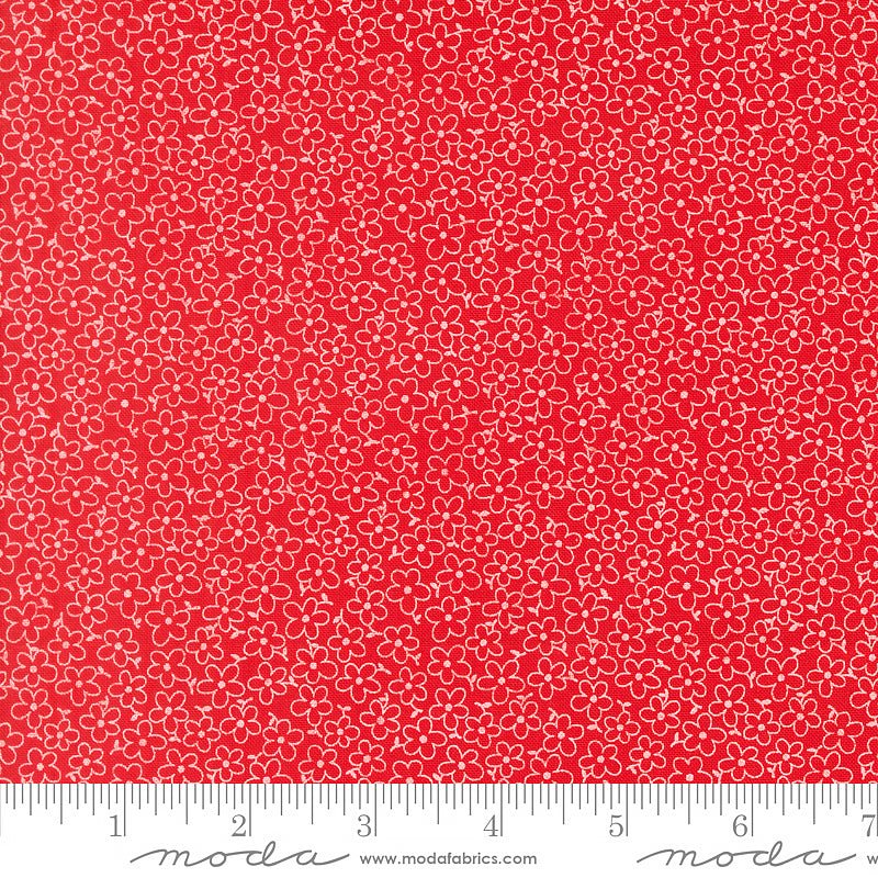 On The Porch Field of Flowers Country Red - Moda from Fort Worth Fabric Studio