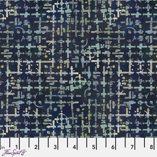 On Your Mark Maze Indigo - Free Spirit from Fort Worth Fabric Studio