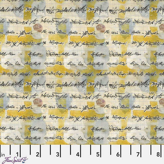 One Layer Away Asemic Butter - Free Spirit from Fort Worth Fabric Studio